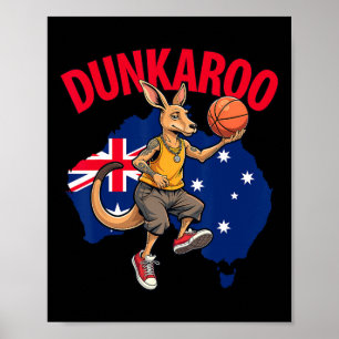 Poster Dunkaroo Canguru Engraçado Sketll Jogador Esportes