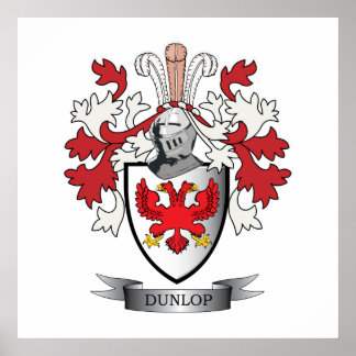 Póster Dunlop Family Crest Casaco de Armas