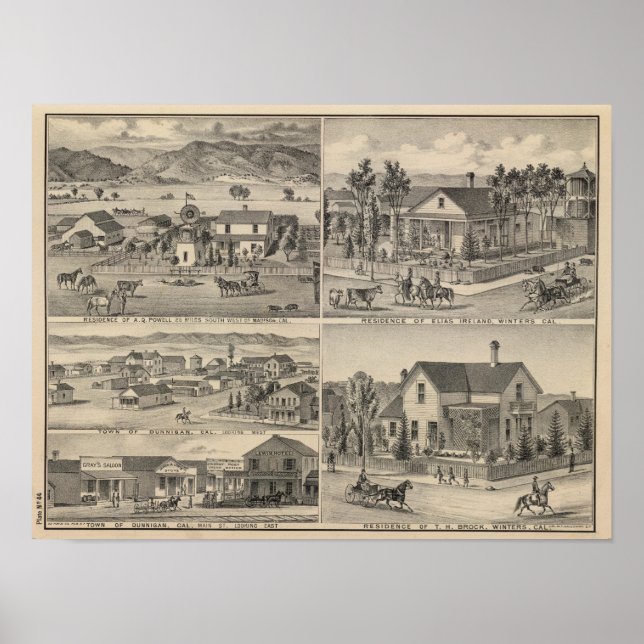 Poster Dunnigan, Winters, Madison fazenda (Frente)