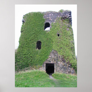 Poster Dunollie Castle Oban Bay, Escócia