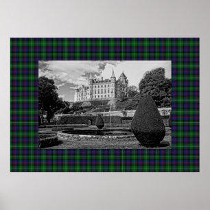 Poster Dunrobin Castle Sutherland Tartan