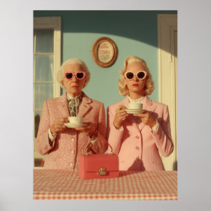 Poster Duo de Chá Elegante