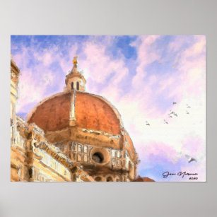 Poster Duomo Florence Itália