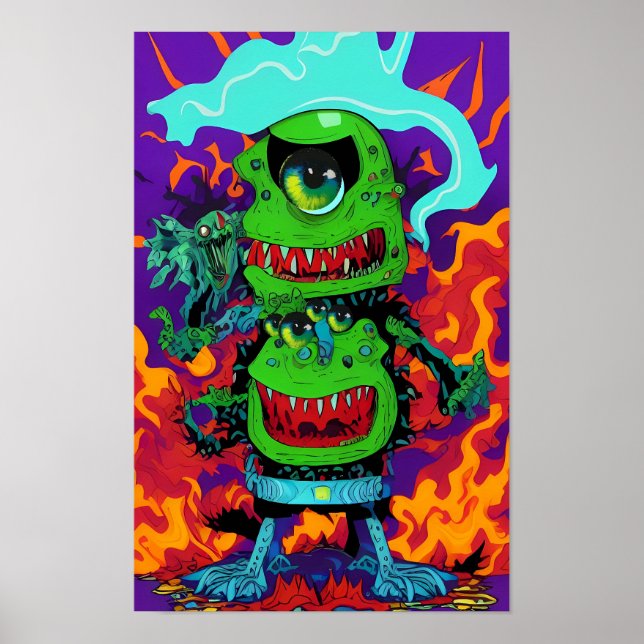 Poster Duplamente na Monstruosidade - Ken Gage Art (Frente)