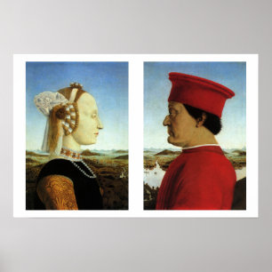 Poster Duque e Duquesa de Urbino, Piero della Francesca