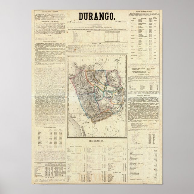 Póster Durango, México (Frente)