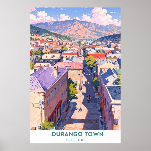 Poster Durango Town - Colorado (Frente)