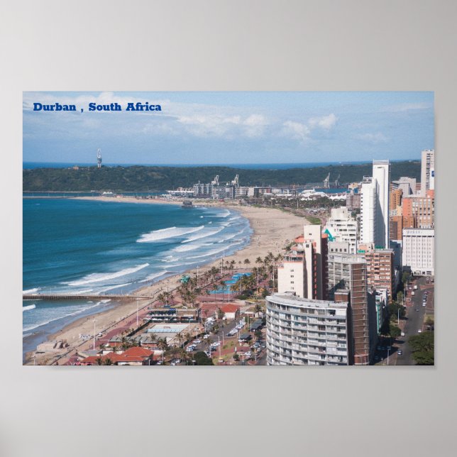 Poster Durban, África do Sul (Frente)
