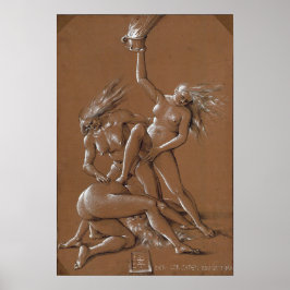 Poster Dürer - Saudação de Ano Novo a Três Bruxas