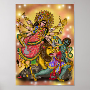 Poster Durga Mahishasura Mardini 