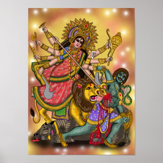 Poster Durga Mahishasura Mardini  (Frente)