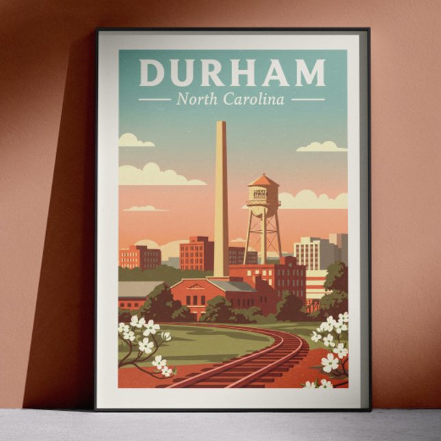Poster Durham Carolina do Norte Antiga (Criador carregado)