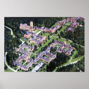 Poster Durham North Carolina Univ. Birdseye