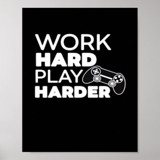 Poster Duro de Reprodução de Duro de Trabalho Clássico Es