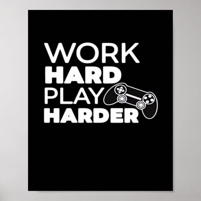 Poster Duro de Reprodução de Duro de Trabalho Clássico Es (Frente)
