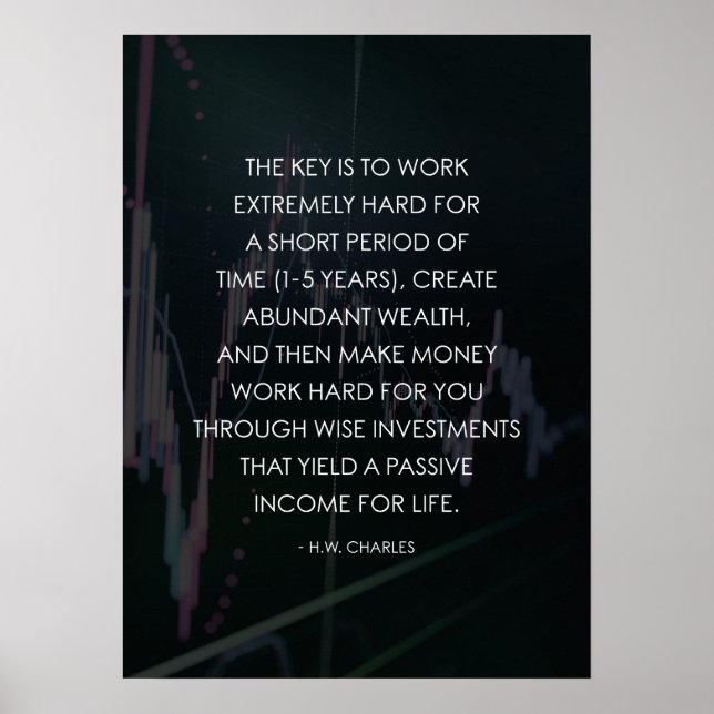 Poster Duro De Trabalho - Faça O Dinheiro Funcionar Para  (Frente)