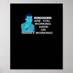 Poster Duro De Trabalho Sabedoria Do Pai dia de os pais O