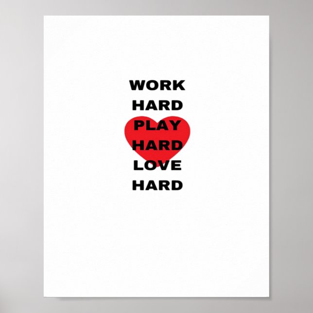 Poster Duro De Trabalho, Tocar Tão Duro, Duro De Amor (Frente)