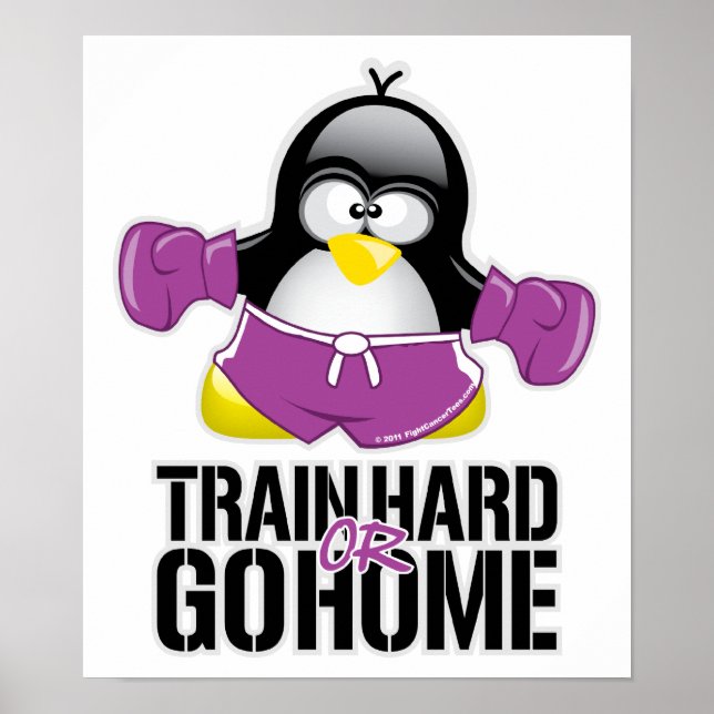 Póster Duro de trem ou Go Home Penguin (Frente)