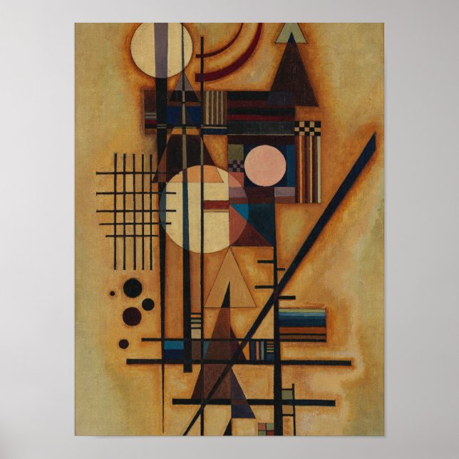 Poster Duro em soft, 1927 por Wassily Kandinsky (Frente)
