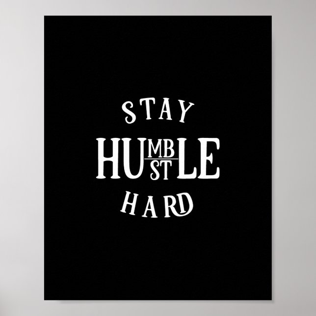 Poster duro humilde do hustle (Frente)