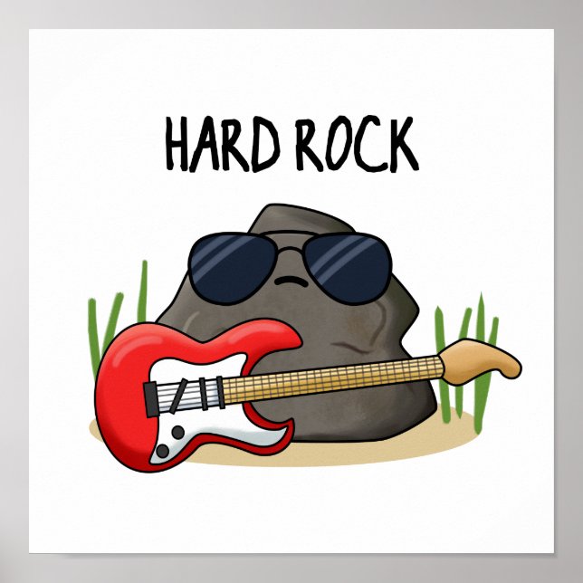 Poster Duro Rock Funny Music Pun (Frente)