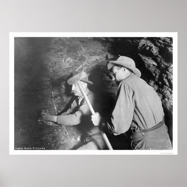 Póster Duro Rock Miners Alaska 1916 (Frente)