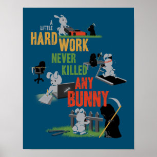 Poster Duro Trabalhando Bunny