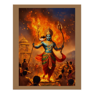 Póster Dussehra Delight: Triunfo do Bem na Mau