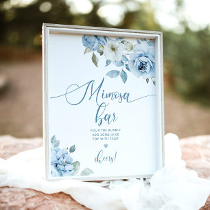 Poster Dusty Blue alguma bar azul mimosa