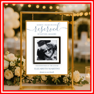 Poster Dusty Blue falecido Sinal de Casamento Reservado