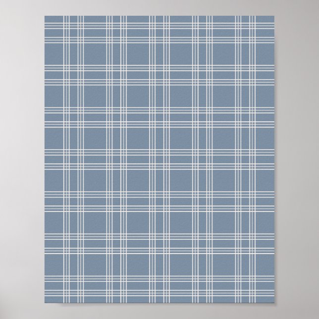Poster Dusty Blue Gingham (Frente)