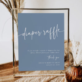 Poster Dusty Blue - Sinal de Fralda Raffle Menino Mínimo