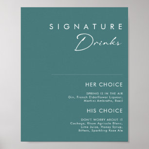 Poster Dusty Boho   Placa de Bebidas com a Assinatura Ver