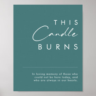 Poster Dusty Boho   Placa Green This Candle Burns