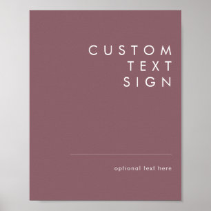 Poster Dusty Boho Sinal Personalizado de Cartões e Pres