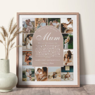 Poster Dusty Pink Reasons We Love You Mum Photo Collage
