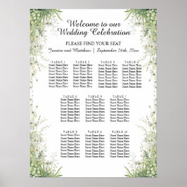 Poster Dusty Sage Green Flowers 10 Mesas