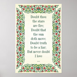 Póster Dúvidas de que as estrelas são fogo; Dúvidas de qu