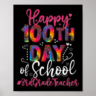 Poster Dye Leopard Feliz 100º Dia Da Escola 3º Ano Te