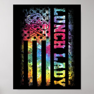 Poster Dye U Flag Lunch Lady Back To School