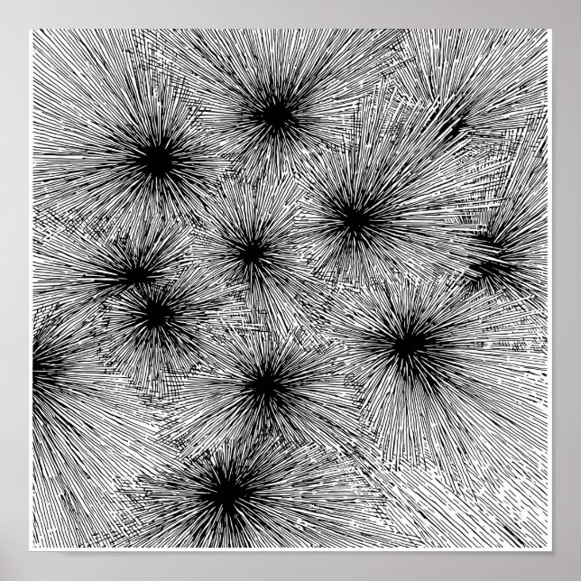 Poster Dynamic Ink Splatter Abstract Coloring Page  (Frente)