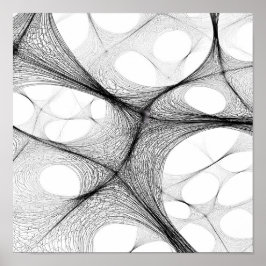 Poster Dynamic Warp Field Decoupage Template Line Art