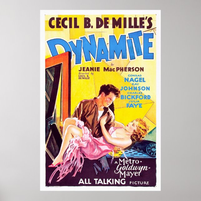 Poster Dynamite, Cecil B. DeMille - Vintage Classic Movie (Frente)
