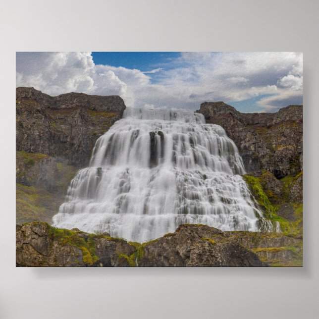 Poster Dynjandi waterfall (Frente)