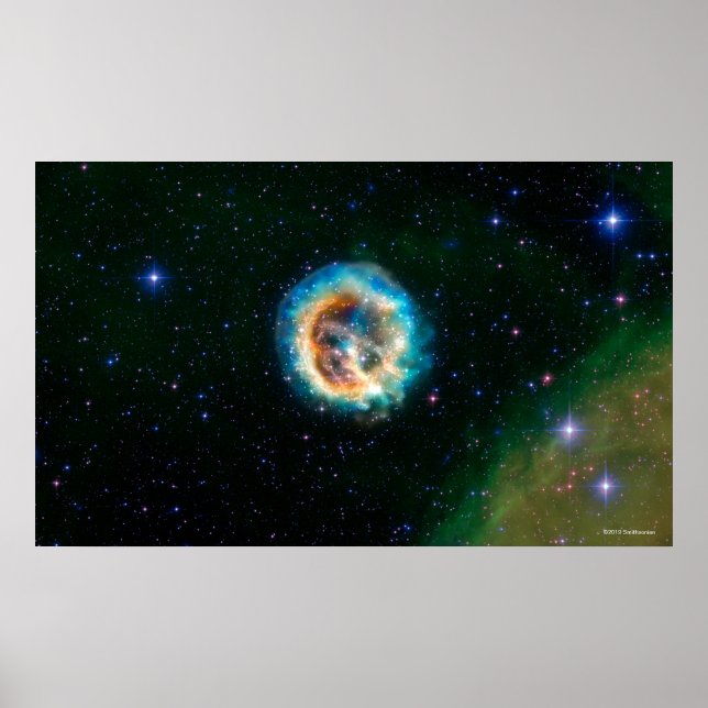 Poster E0102, Adicionando uma Nova Dimensão a uma Explosã (Frente)
