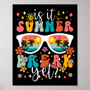 Poster É A Break De Verão E A Retrô Groovy Feliz Dia Pass