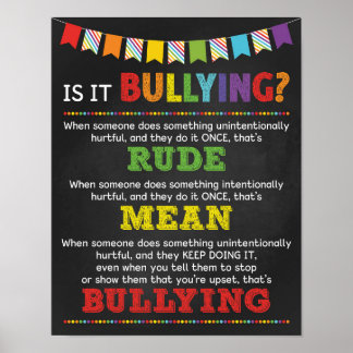 Poster É A Campanha Anti-Bully Na Sala De Aula De Bully?