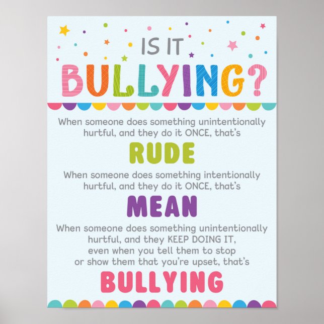 Poster É A Campanha Anti-Bully Na Sala De Aula De Bully? (Frente)