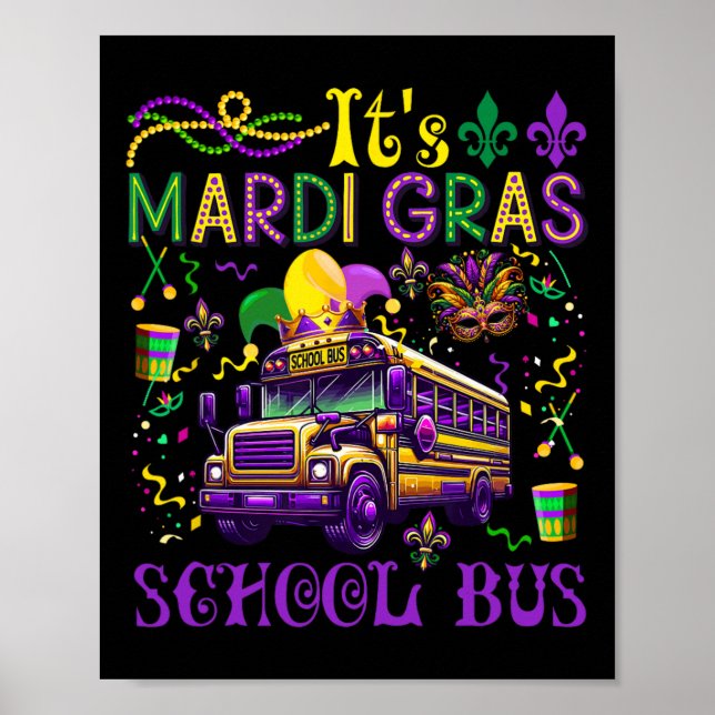Poster É a equipe de motoristas de ônibus da Mardi Gras,  (Frente)